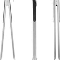 grilljoy 8PCS BBQ Grill Tools Set with Extra Thick Stainless Steel Spatula, Fork, Tongs & Cleaning Brush - Complete Barbecue Accessories Kit with