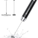 Maestri House Rechargeable Milk Frother with Stand, LunaFro Handheld Electric Foam Maker Waterproof Detachable Stainless Steel Whisk Drink Mixer