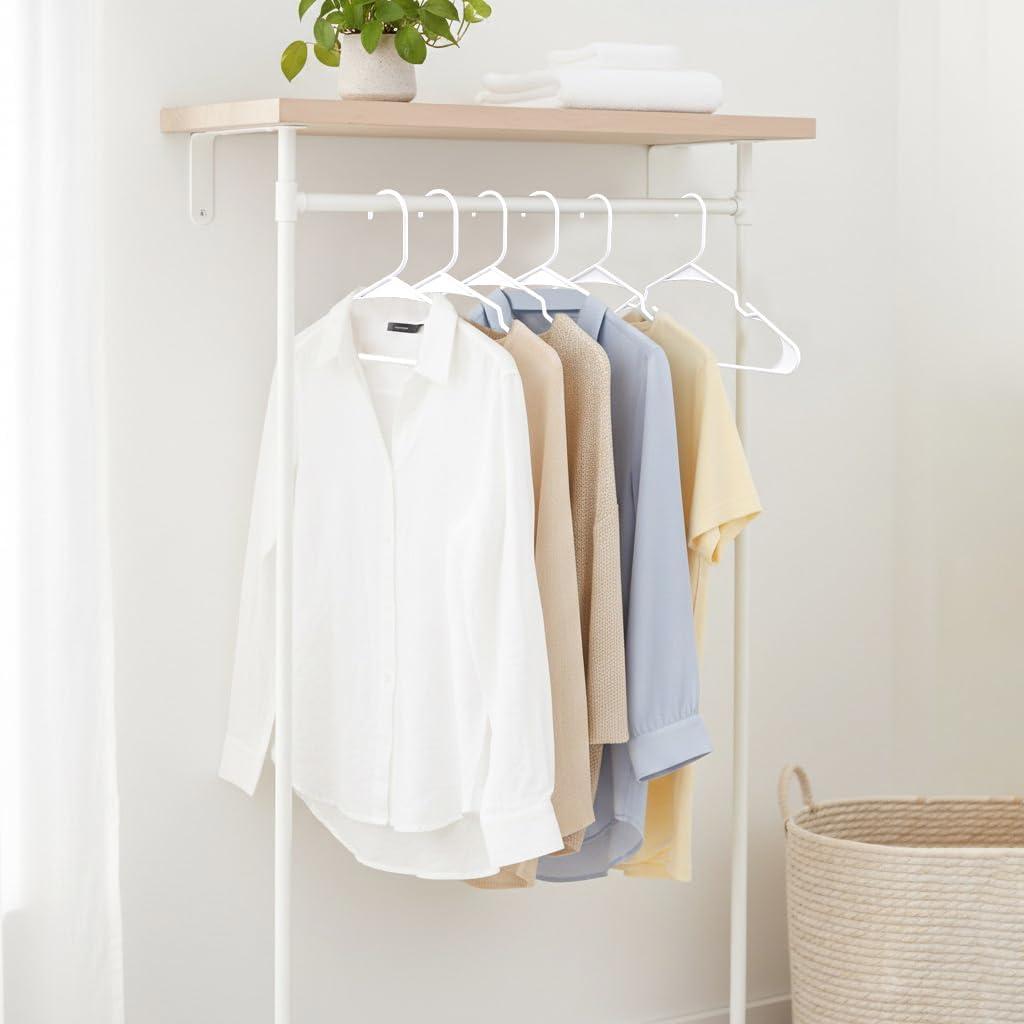 Utopia Home - Plastic Hangers 50 Pack - Space Saving Clothes Hanger - Durable and Strong Closet Organizers and Storage Makes It Ideal Stocking