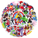 50pcs Cartoon Spider-Man Stickers for Kids,Lovely Hero and His Amazing Friends Vinyl Waterproof Decal for Water Bottle Laptop Toy Sticker for DIY