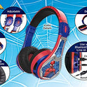eKids Spiderman Wireless Bluetooth Portable Headphones with Microphone, Volume Reduced to Protect Hearing Rechargeable Battery, Adjustable Kids