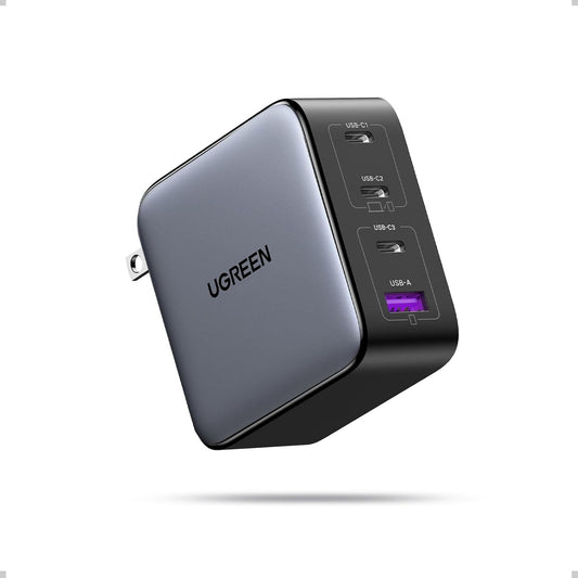 UGREEN Nexode 100W GaN USB C Charger, 4-Port Compact Foldable Fast Laptop Charger Power Adapter for MacBook Pro/Air, iPad Pro, iPhone 17/16/15