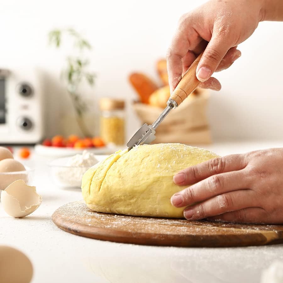 SAINT GERMAIN Premium Hand Crafted Bread Lame for Dough Scoring Knife, Lame Bread Tool for Sourdough Bread Slashing with 10 Blades Included with