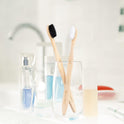 Bamboo Toothbrushes Biodegradable Toothbrush 10 Pack - Eco-Friendly, Natural Wooden Tooth Brush, BPA Free Travel Size Organic Soft Bristle