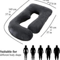 ALLOPERA Pregnancy Pillow, Full Body 57 Inch Maternity Pillow with Removable Washable Cover - Sleep Support for Legs, Back, Neck, Shoulder, HIPS