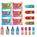 Candy Variety Pack, 18Ct Assorted Valentine's Candy Lollipops, Bulk Individually Wrapped Ring Pop, Push Pop, Baby Bottle Pop & Juicy Drop, Birthday