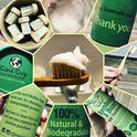 Gaia Guy Natural Bristle Bamboo Toothbrush (NO Nylon - Boar Hair ONLY) - Totally Compostable & Biodegradable Boar Bristle and Bamboo Toothbrushes
