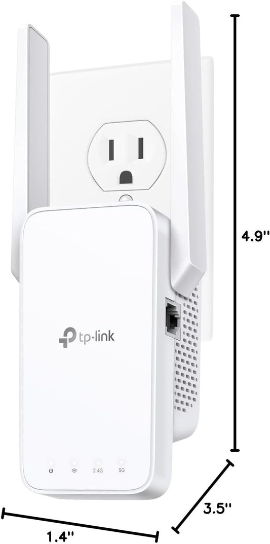 TP-Link AC1200 WiFi Extender, 2023 Engadget Best Budget Pick, 1.2Gbps Signal Booster for Home, Dual Band 5GHz/2.4GHz, Covers Up to 1500 Sq.ft and 30