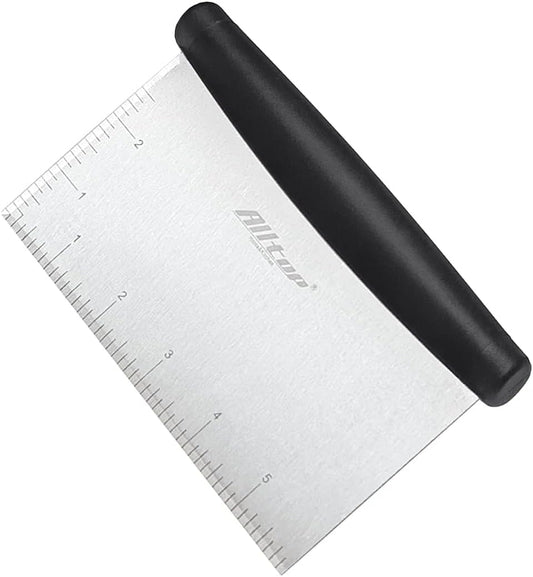 ALLTOP Bench Scraper & Chopper for Kitchen - Ideal Baking Essential Utensil,Stainless Steel Pastry/Dough/Food Cutter Tool for Cake Pizza