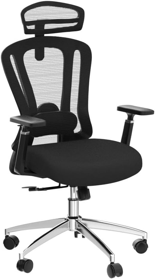 Farini Office Chair Ergonomic Desk Chair, High Back Computer Chair with Wheels, Home Sutdy Chair for Heavy People, Office Chair Adjustable Seat