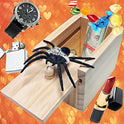 Spider Prank Box Gag Gift, Funny Surprise Gift Box Christmas White Elephant Gifts for Adults Men Women Birthday, Wooden Jump Scare Toys for Kids Ages