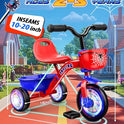 Tricycle for Toddlers 1-3 3-5 Year Olds, Spider Toddler Bike Baby Balance Bike with Colorful Lighting Wheels & Large Basket, Birthday Gift and Toy