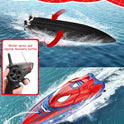 Spider Hero RC Boat, 2.4GHz Remote Control Boat with LED Lights for Kids, Pool Toy with 2 Rechargeable Batteries, Spray Function, and Low Battery
