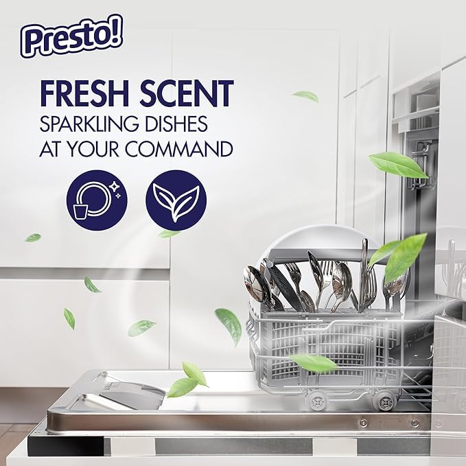 Presto! Triple Action Dishwasher Pacs, Anti-spotting, Fresh Scent, 70 Count