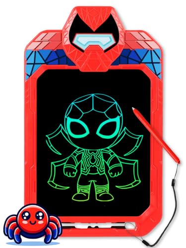 LCD Writing Tablet for Kids 10 Inch Spider Hero for Toddler 3 4 5 6 7 8 - Paint, Doodle Board, Drawing Pad - Travel Toys, Road Trip Car Activities