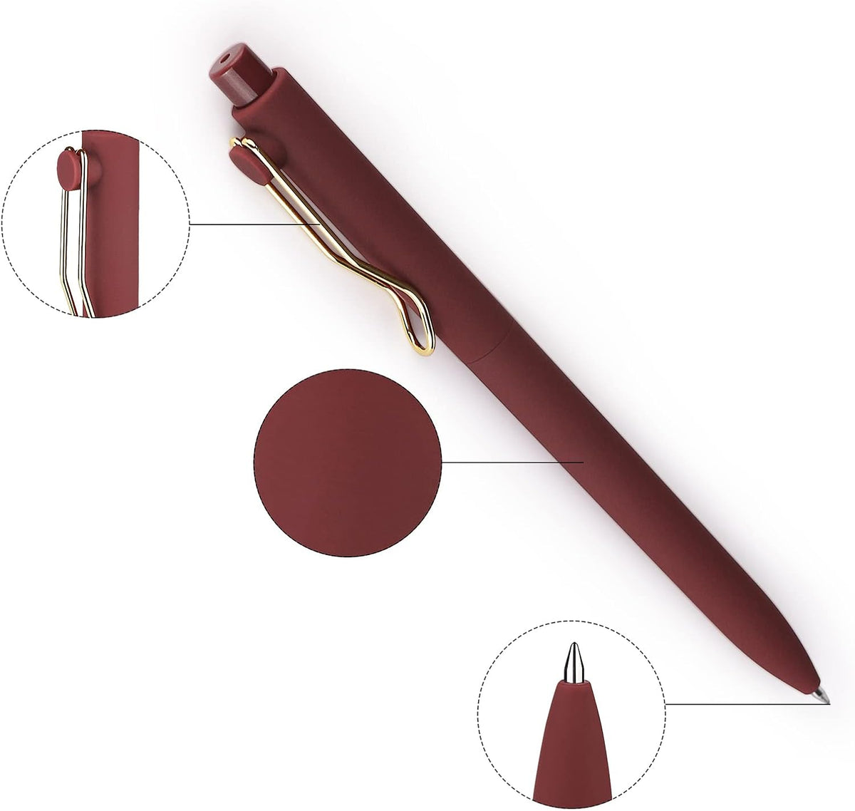 WY WENYUAN Ballpoint Pens, Pens Fine Point Smooth Writing, Nice Teacher Pens For Journaling, Black Ink 1.0 Mm Office Desk Accessories, Aesthetic Gift