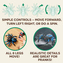 Terra by Battat – Remote Control Tarantula for Kids with LED Eyes – Realistic Spider Toy with Moving Legs, Fast Speed & 360° Spin – Blue RC Animal