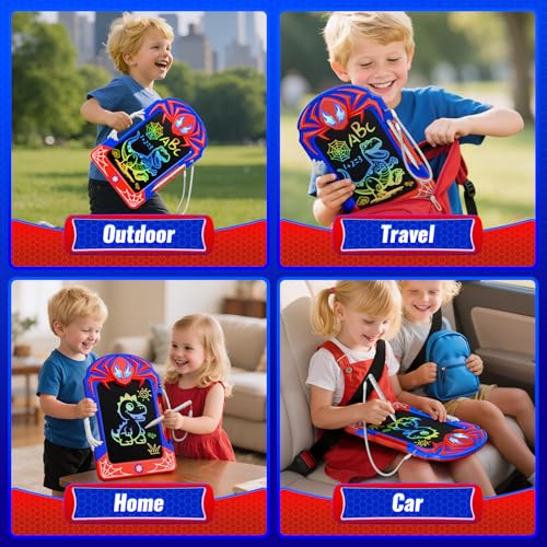 Cool LCD Writing Tablet with Web Stylus & Web Grip–Fun Doodle Board for Kids, Colorful Drawing Pad Toys Birthday Gifts for 3 4 5 6 7 8 10 Year Old