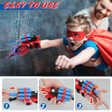 JONEG Web Shooters Toy for Kids 2 Pack, Toy for 3 4 5 6 7 8 Year Old Boy, Web Slinger with Spider Glove Launcher, Toys for Boys 4-6 6-8, Birthday