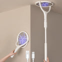 GeckoMan Rotating Head Electric Fly Swatter Racket Rechargeable Bug Zapper Racket Bug Zapper Indoor Fly Zapper Mosquito Zapper Flies Killer