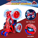Kids Toys Spider RC Car for Boys 4-7 - Cool Spider Monster Remote Control Crawler Toy 360° Flip Fast Stunt & 4WD Light Up Wheel - Fun Boy Gift Idea