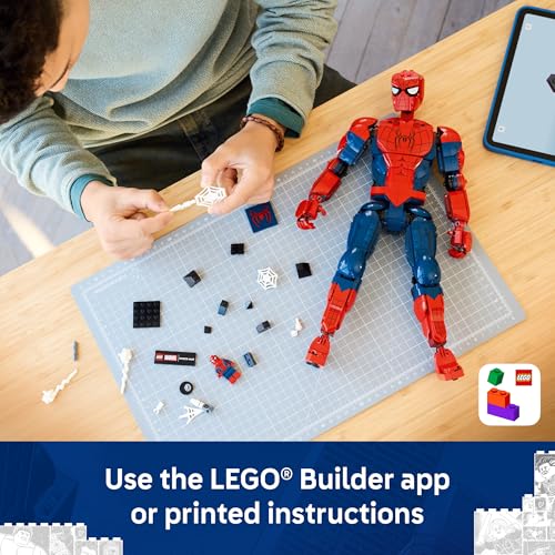 LEGO Marvel Spider-Man Hero Figure - Super Hero Building Toy for Boys & Girls, Ages 12+ - Posable Kids Bedroom, Bookshelf or Desk Decor - Gift for