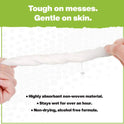 Crocodile Cloth Grill - 80 (15" x 10") Plant-based Cleaning Wipes. Safe on Skin & Multiple Surfaces. Infused with Aloe & Vitamin E. Large