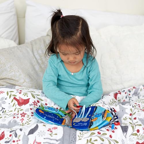 Melissa & Doug K's Kids Itsy-Bitsy Spider 8-Page Soft Activity Book for Babies and Toddlers - Cloth Baby Book And Sensory Toy With Textures To Grasp