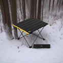 iClimb Ultralight Compact Camping Folding Table with Carry Bag (Black - S)