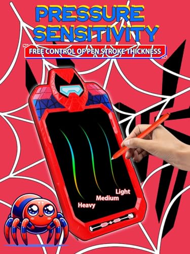 LCD Writing Tablet for Kids 10 Inch Spider Hero for Toddler 3 4 5 6 7 8 - Paint, Doodle Board, Drawing Pad - Travel Toys, Road Trip Car Activities