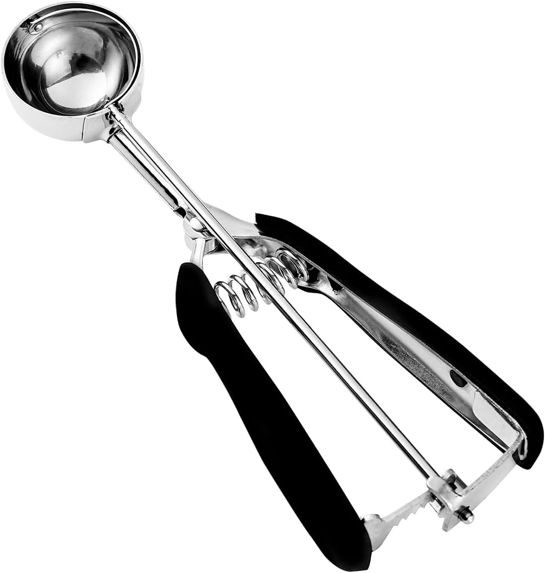 Cookie Scoop 2 Tablespoon, Size #40 Cookie Dough Scoop, 2 Tbsp/ 30 ml/ 1 oz Cookie Scoops for Baking, Spring-Loaded, 18/8 Stainless Steel