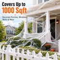 MAQIHAN 1000 sqft Spider Webs Halloween-Decorations Halloween Spider Web Cobwebs Halloween Decorations with 40 Fake Spiders Super Stretch Cobwebs