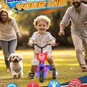 Tricycle for Toddlers 1-3 3-5 Year Olds, Spider Toddler Bike Baby Balance Bike with Colorful Lighting Wheels & Large Basket, Birthday Gift and Toy