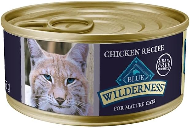 Blue Buffalo Wilderness High-Protein Grain-Free Wet Food For Adult Cats 7+, Chicken Recipe, 5.5-oz., 24-count - Cart Shape