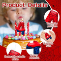 Spider Themed Birthday Candles Number 4 Red Blue Spider Web Themed Cake Topper Candle Party Decoration Birthday Party Celebrations Supplies Favors