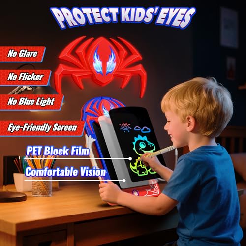 Cool LCD Writing Tablet with Web Stylus & Web Grip–Fun Doodle Board for Kids, Colorful Drawing Pad Toys Birthday Gifts for 3 4 5 6 7 8 10 Year Old
