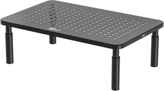 WALI Computer Monitor Stand for Desk, Adjustable Laptop Riser, Desk Monitor Stand Underneath Storage for Office, Home, School Supplies (STT003), 1