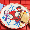 Zak Designs Marvel Spider-Man Dinnerware Set for Kids Includes 8" Plate, 6" Bowl, and 10oz Tumbler, Durable and Sustainable Melamine Bamboo Material