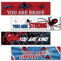 Geetery 4 Pcs Spider Room Decor Bedroom Boys Wall Decor Inspirational Wall Decoration Wooden Art Prints for Boys Kids Children Home Indoor Decoration