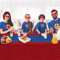 3Pcs Spider Web Themed Birthday Party Tablecloths Decorations,Red Blue Hero Plastic Table Cover Disposable Rectangle Table Cloth for Baby Shower Kids