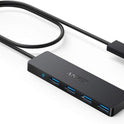 Anker USB Hub 4 Ports, Multiple USB 3.0 Hub, USB Splitter for Laptop, Extender for A Port Laptop, PC, Desktop and More [Charging Not Supported](2ft