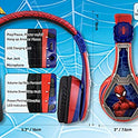 eKids Spiderman Wireless Bluetooth Portable Headphones with Microphone, Volume Reduced to Protect Hearing Rechargeable Battery, Adjustable Kids