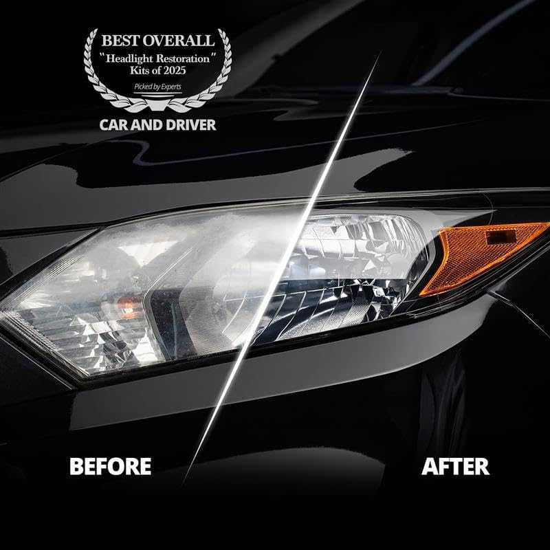 CERAKOTE® Ceramic Headlight Restoration Kit – Guaranteed To Last As Long As You Own Your Vehicle – Brings Headlights Back to Like New Condition - No