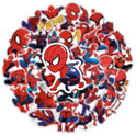 50pcs Spiderman Stickers for Water Bottle, Cool SuperHero Movie Waterproof Vinyl Decal for Kids Teen Adult Laptop Skateboard Phone Travel Case Bike