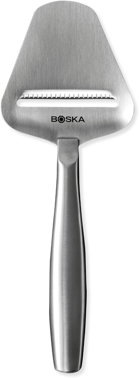 Boska Stainless Steel Cheese Slicer - Copenhagen For All Types of Cheese - Multi-Functional Cheese Slicer - Handheld Slicer - Silver Non-Stick
