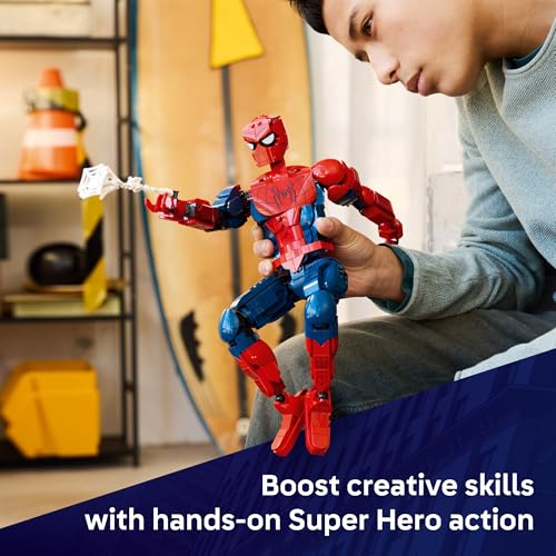 LEGO Marvel Spider-Man Hero Figure - Super Hero Building Toy for Boys & Girls, Ages 12+ - Posable Kids Bedroom, Bookshelf or Desk Decor - Gift for