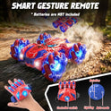 Spider Gesture Sensing Remote Control Car, Double Sided RC Cars with Full-Body Light, 2.4GHz Hand Controlled Rechargeable RC Stunt Car Toys Birthday