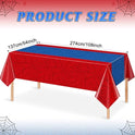 3Pcs Spider Web Themed Birthday Party Tablecloths Decorations,Red Blue Hero Plastic Table Cover Disposable Rectangle Table Cloth for Baby Shower Kids