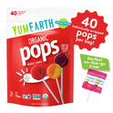 YumEarth Organic Pops Variety Pack, 40 Fruit Flavored Favorites Lollipops, Allergy Friendly, Gluten Free, Non-GMO, Vegan, No Artificial Flavors or