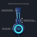 Kids Headphones - noot products K11 Foldable Stereo Tangle-Free 3.5mm Jack Wired Cord On-Ear Headset for